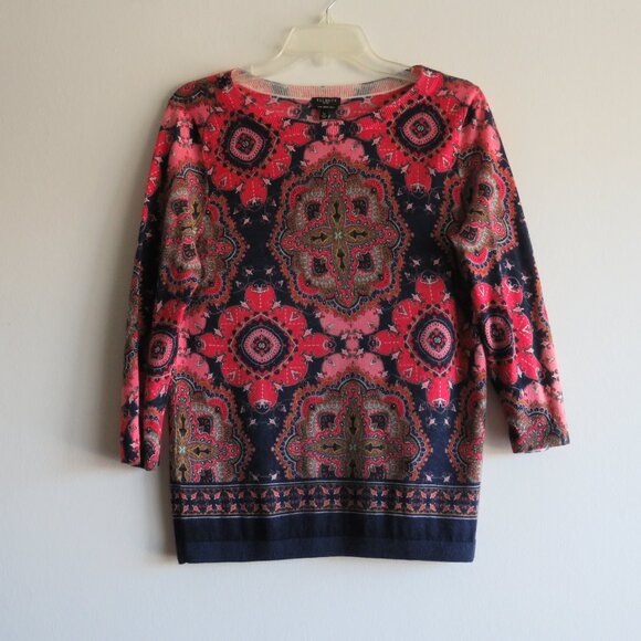 Talbots Petites ¾ Long Sleeves Pure Merino Wool Women’s Casual Knit Top Lp - Picture 1 of 8